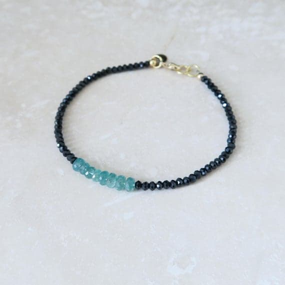 925 sterling Silver Artisan Loose 4mm stacking Multi Emerald and Spinel  Bracelet Rondelle, Faceted 7" for mens, womens.