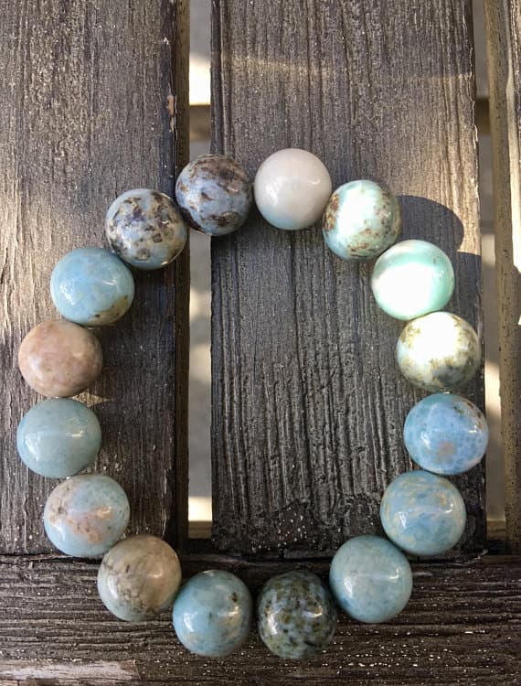 12mm Larimar Stretch Bracelet Code- WAR6268