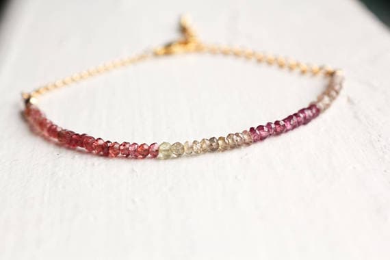 24k gold Plated Wholesale 2-2.5mm stacking Multi Tundra Sapphire Bracelet Rondelle  Faceted 7" for mens, womens, gf, bf & Adult.