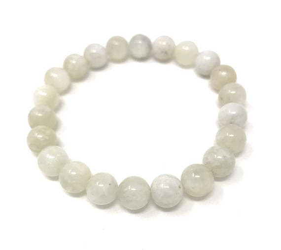 Moonstone Power Bead Crystal Bracelet - Genuine Healing Crystal Gemstone Bracelet - Size choices 8mm Code- WAR6978