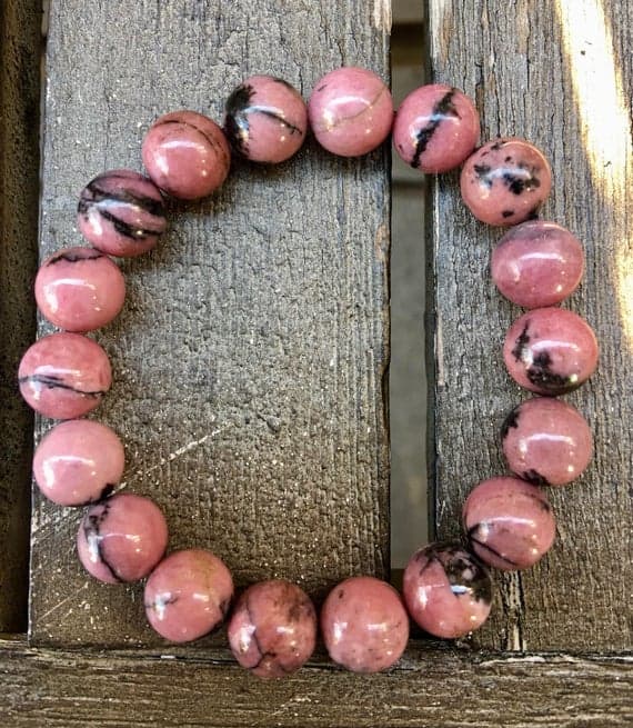 10mm Rhodonite Stretch Bracelet Code- WAR6302
