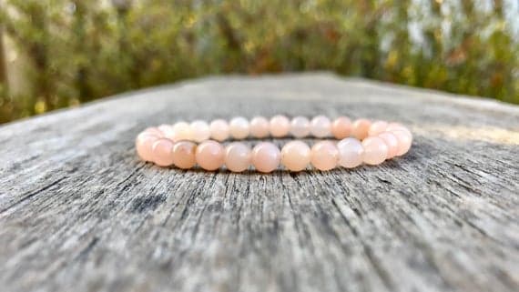 Anxiety Gemstone 6mm Stretchable Pink Dainty Pink Aventurine Bracelet Round, Smooth 7" for mens, womens, gf, bf & Adult.