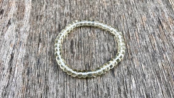 Bridesmaid Jewelry 6mm Stretchable Golden Labradorite Bracelet Rondelle, Smooth 7" for mens, womens, gf, bf & Adult.