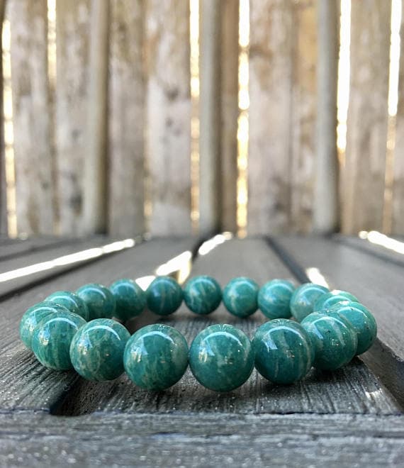 10mm Russian Amazonite Stretch Bracelet Code- WAR6306