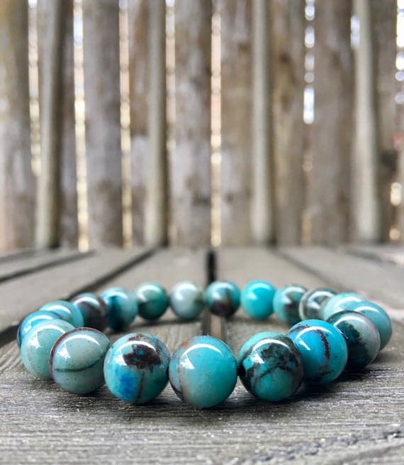 10mm Chrysocolla Stretch Bracelet Code- WAR6289