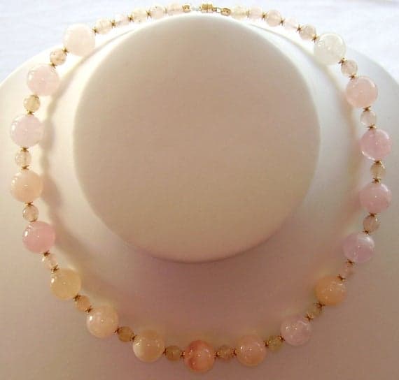 GRADE A MORGANITE Necklace 6-14 MM Code- WAR6041