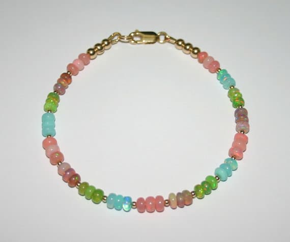 ETHIOPIAN OPAL BRACELET Unisex 5 X 2 MM Code- WAR6027