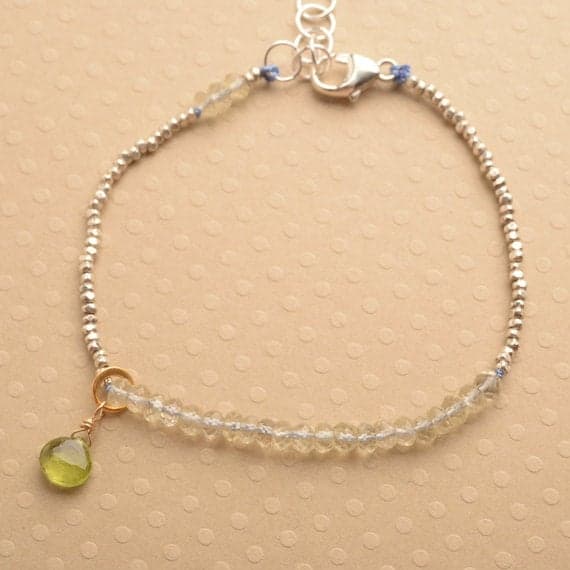 925 steling silver Positive Energy 3-4 mm Stracking white Crystal Quartz Bracelet Rondelle, Faceted 7" for mens, womens, GF, BF, Adults.