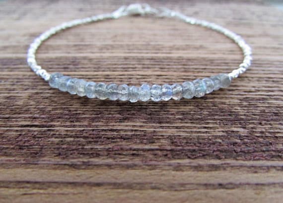 AAA++ Rare Quality Labradorite Bracelet, Labradorite Bead Bracelet, Labradorite Jewelry, Gemstone Bracelet, Healing Bracelet, Stack Bracelet, Chakra Bracelet 4mm 7 inches Code- TJH416