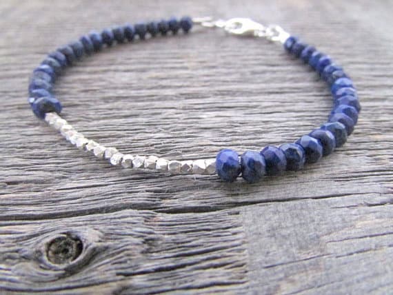 AAA++ Rare Quality Lapis Lazuli Bracelet, Lapis Bracelet, Lazuli Bracelet, Hill Tribe Bracelet, Hill Tribe Silver, Hill Tribe Brass, Lapis Lazuli Jewelry 4mm 7 inches Code- TJH437