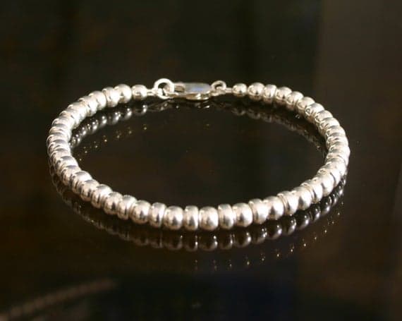 MENS CHUNKY SILVER Bracelet 6mm Code- WAR6031