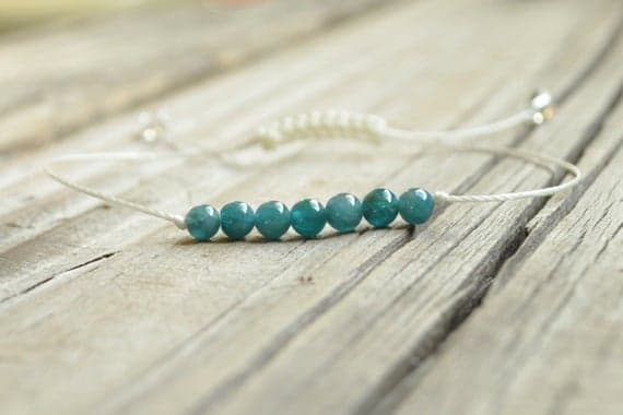 love beach youth 4 mm Adjustable blue Kyanite Bracelet Round, Smooth 7" for mens, womens, GF, BF, Adults.