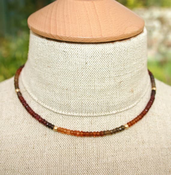 TUNDRA SAPPHIRE NECKLACE Choker,Unisex 2-4mm Code- WAR6028