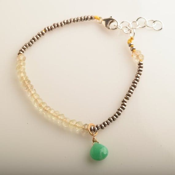 925 steling silver Galaxy Jewelry 3-4 mm Stracking gold citrine Bracelet Rondelle, Faceted 7" for mens, womens, GF, BF, Adults.