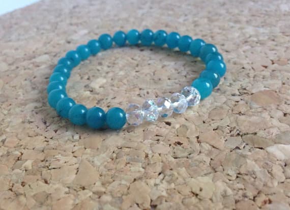 AAA++ Rare Quality 5mm Jade and Czech Crystal Bracelet/ Jade Bracelet/ Cystal Bracelet/Jade Jewelry 5mm 7" Strand.  Code- TJH254