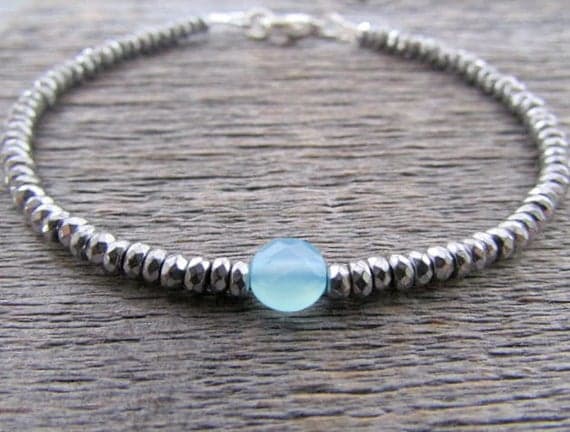 AAA++ Rare Quality Chalcedony Bracelet, Bead Bracelet, Gemstone Bracelet, Vegan Bracelet, Chakra Bracelet, Stack Bracelet, Energy Bracelet, Women's Bracelet 3-5mm 7" Strand. Code- TJH377
