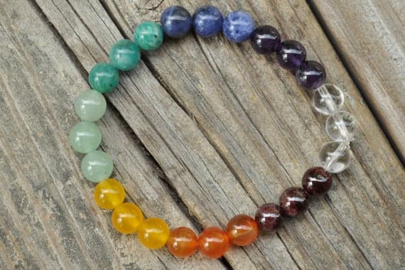 Super sale 6mm Stretchable Multi Multi Gemstone Bracelet Round, Smooth 7" for mens, womens, GF, BF, Adults.