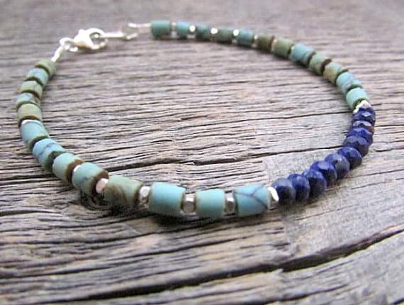 AAA++ Rare Quality Turquoise Bead Bracelet, Lapis Bracelet, Lazuli Bracelet, Chakra Bracelet, Stack Bracelet, December Birthstone Bracelet, Turquoise Bracelet 3-3.5mm 7 inches Code- TJH432