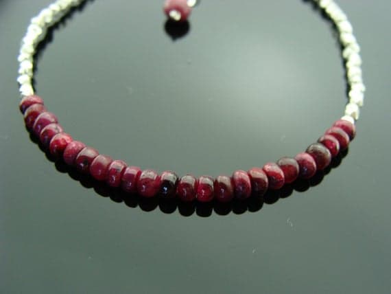 Ruby 925 Sterling Sliver Bracelet 2 mm Code- WAR6576
