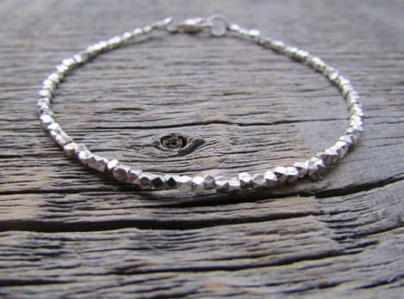 AAA++ Rare Quality Silver Plated Beads Bracelet, Hill Tribe Silver Plated Bracelet , Silver Plated Beads Jewelry,Silver PlatedStack Bracelet, Women's Bracelet, Gift 2mm 7 inches Code- TJH430