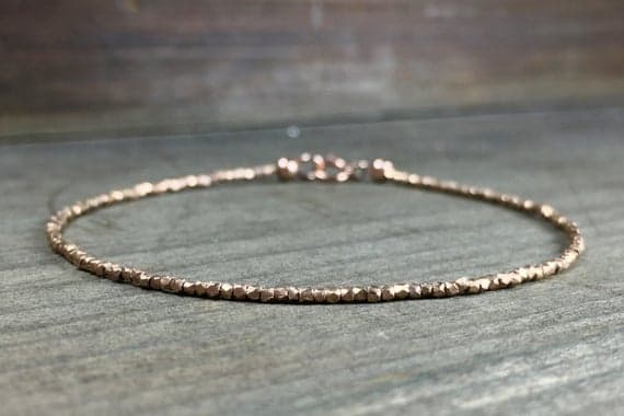 wedding bracelet rose gold bridal bracelet delicate rose gold brides bracelet rose gold wedding bracelet rose gold wedding 2mm Code- WAR6705